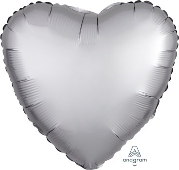 18:Satin Luxe Platinum Heart