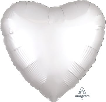 18:Satin Luxe White Satin Heart