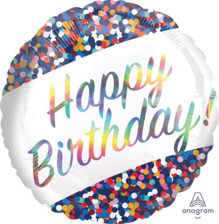 18:Holo:Irridescent Birthday Confetti